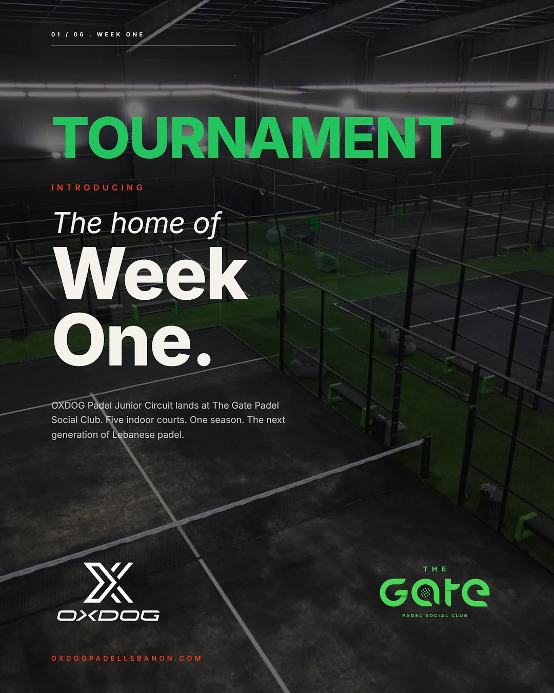 The Gate padel courts from above